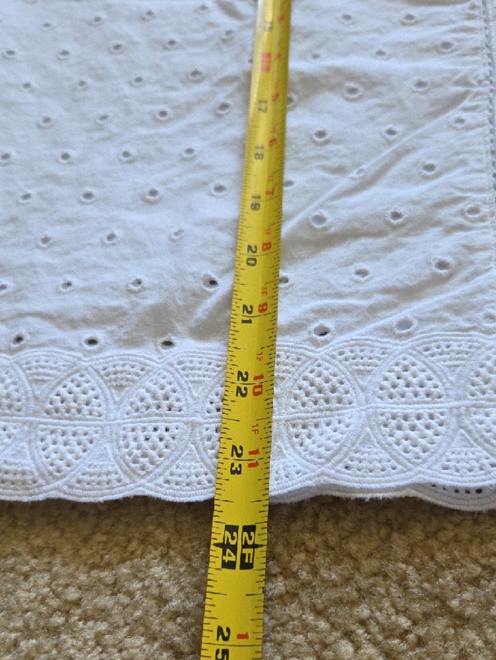 J. Crew White Eyelet Lace Trim Button Front Blouse 100% Cotton Sz 12 - Picture 12 of 13